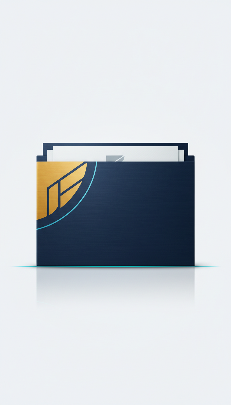 Client Welcome Folder With Gold Accent